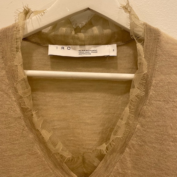 IRO HABY LACE TRIM V NECK Sweater - Picture 4 of 7